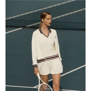 Tory Burch Sport Soft Shell Bomber Jacket Women’s Small White Jacket Full Zip